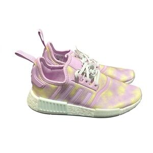 ADIDAS HQ6184 NMD_R1 Size 6 Lilac/White/Lilac Mesh Running Shoes